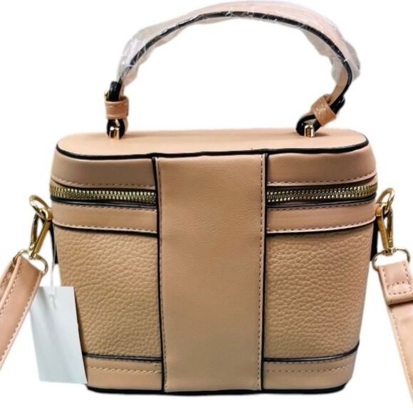 Designer Inspired GG Vanity Tan Crossbody Handbag - Picture 2 of 8